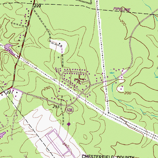 Topographic Map of Robinwood, VA