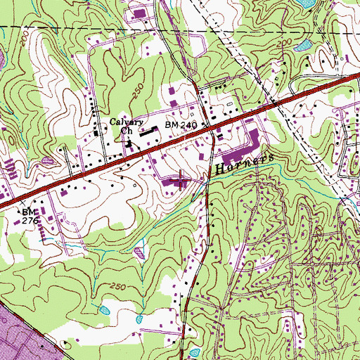 Topographic Map of Rockwood Square Shopping Center, VA