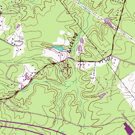 Topographic Map of Rolling Hills, VA