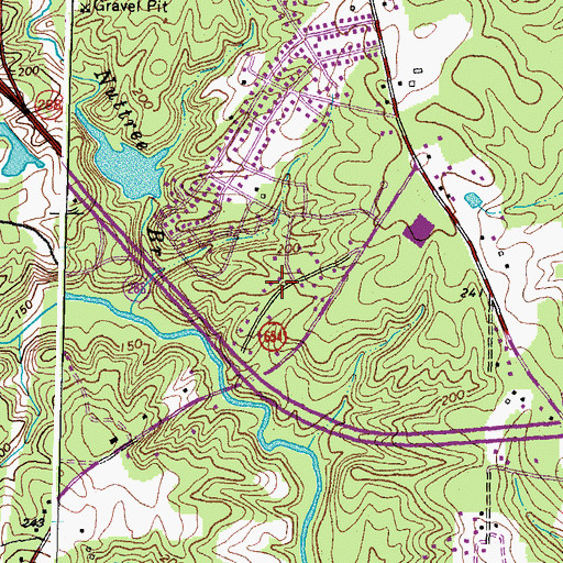 Topographic Map of Swift Creek Farms, VA