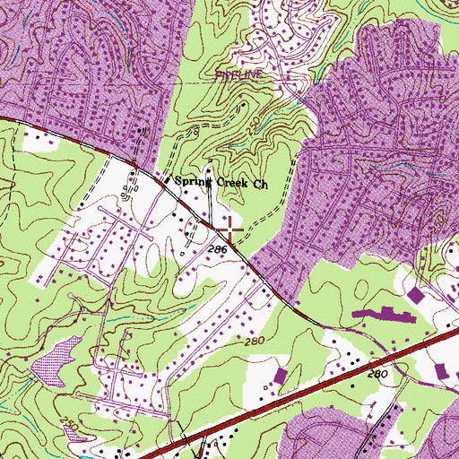 Topographic Map of Victory Tabernacle Church of God, VA
