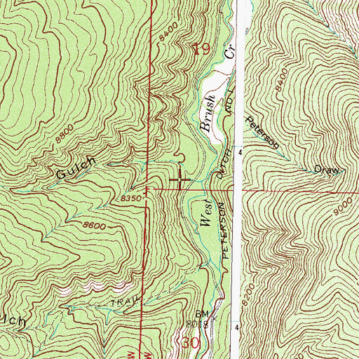 Topographic Map of Horton Gulch, CO
