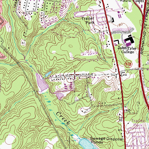 Topographic Map of Bryan Ridge, VA