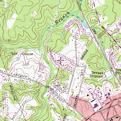 Topographic Map of Chesterbrook Farms, VA