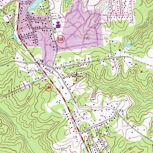 Topographic Map of Columbia Park, VA