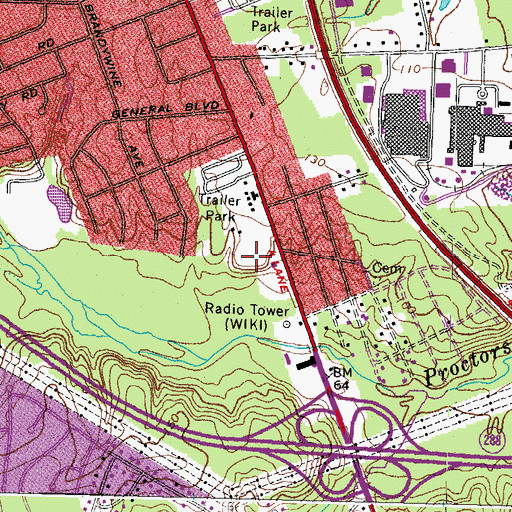 Topographic Map of Lake Ely, VA
