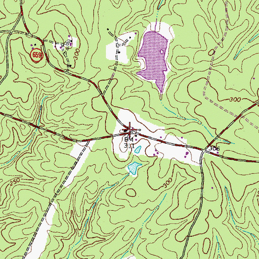 Topographic Map of Forkland Tavern (historical), VA