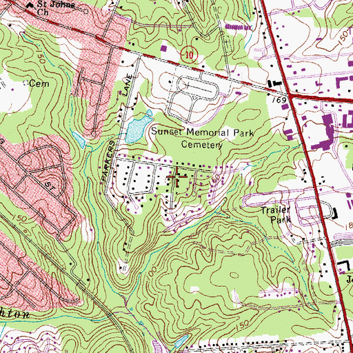 Topographic Map of Gay Farms, VA