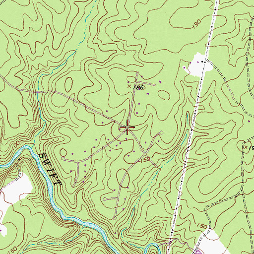 Topographic Map of Glebe Point, VA