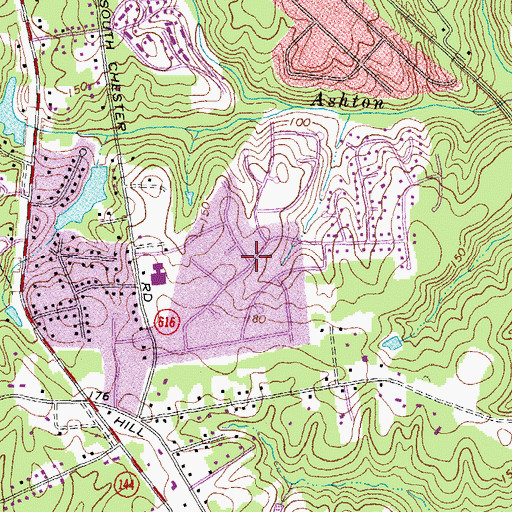 Topographic Map of Hidden Valley Estates, VA