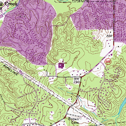 Topographic Map of Jacobs Road Elementary School, VA