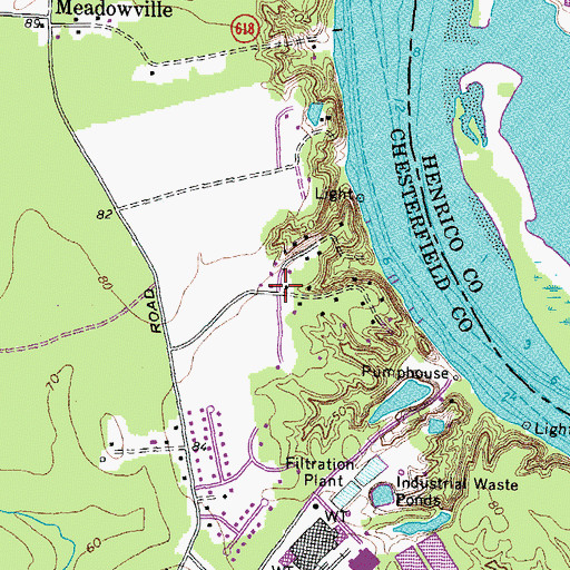 Topographic Map of Mount Blanco, VA