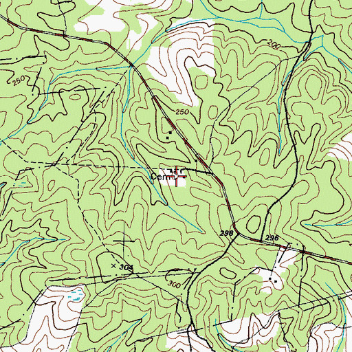 Topographic Map of Mount Gilead United Methodist Church Cemetery, VA