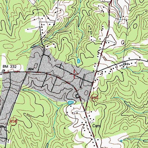 Topographic Map of Nash Grove, VA