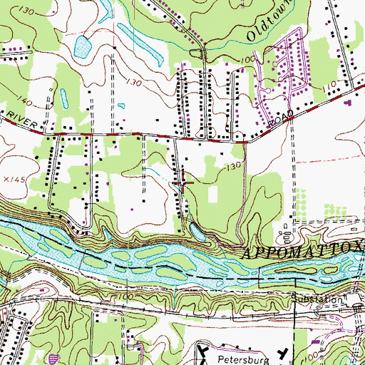 Topographic Map of Noweta Gardens, VA