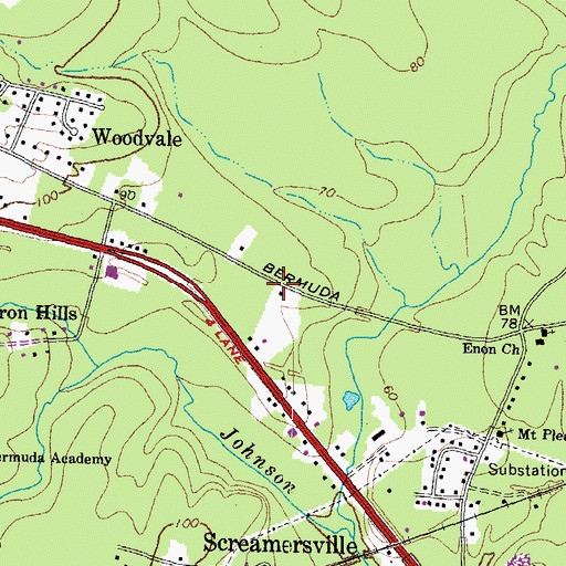 Topographic Map of Ocre (historical), VA