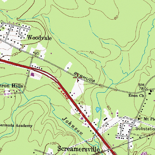Topographic Map of Ochre School (historical), VA
