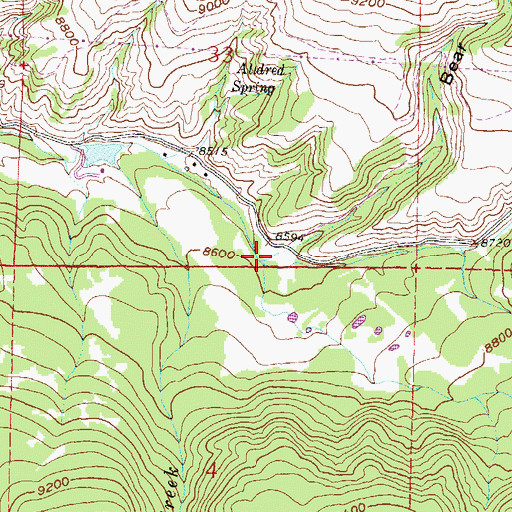 Topographic Map of Bear Gulch, CO