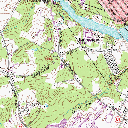 Topographic Map of Swift Creek Baptist Church, VA