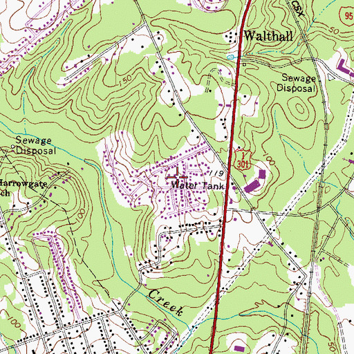 Topographic Map of Tinsberry Trace, VA