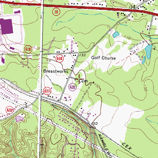 Topographic Map of Vaughan-Eyler Family Cemetery, VA