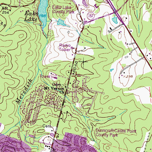 Topographic Map of Coalpit School (historical), VA