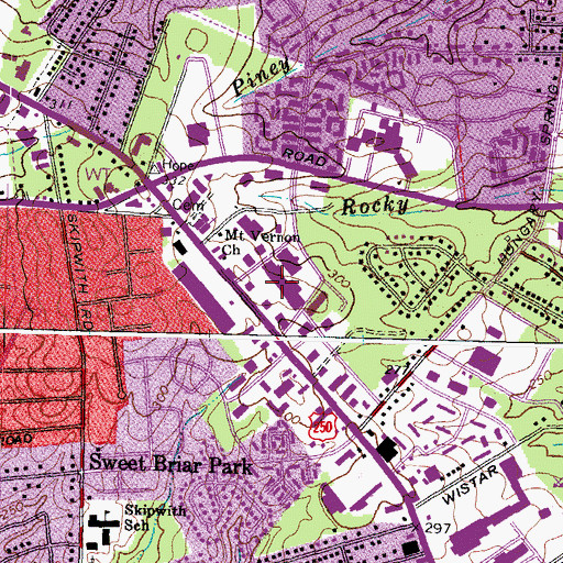 Topographic Map of Fountain Square Shopping Center, VA