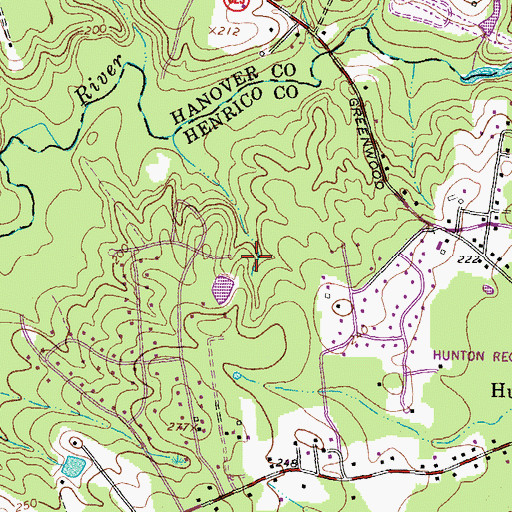 Topographic Map of General Sheppard Crump Memorial Park, VA
