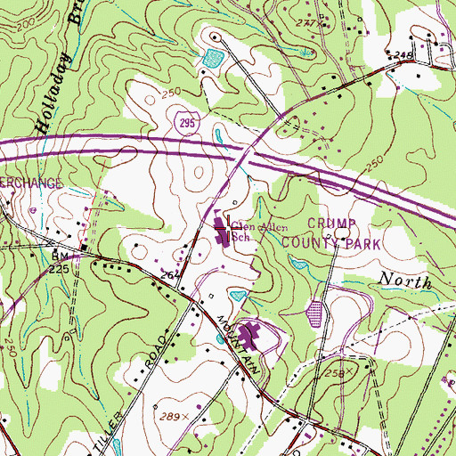 Topographic Map of Glen Allen Elementary School, VA
