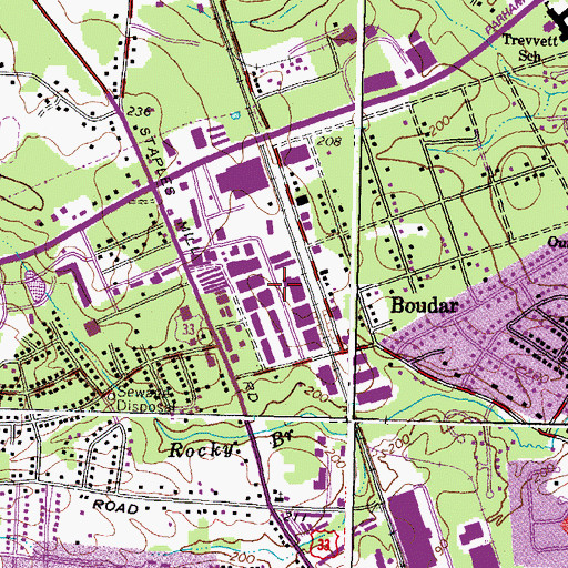 Topographic Map of Hermitage Industrial Center, VA