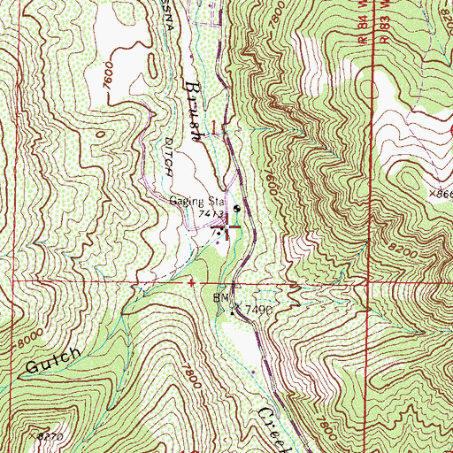 Topographic Map of Beecher Gulch, CO