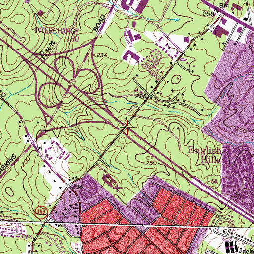 Topographic Map of Interchange 180, VA