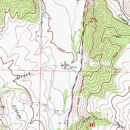 Topographic Map of Frost Creek, CO