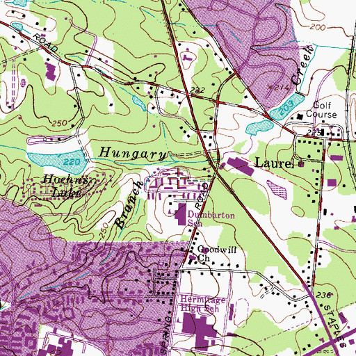 Topographic Map of Laurel Village, VA