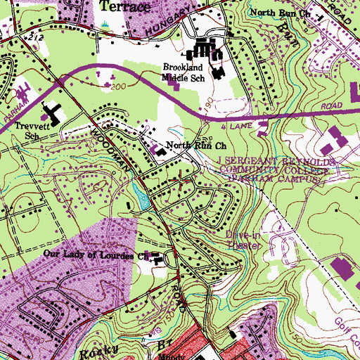 Topographic Map of Lydell Heights, VA