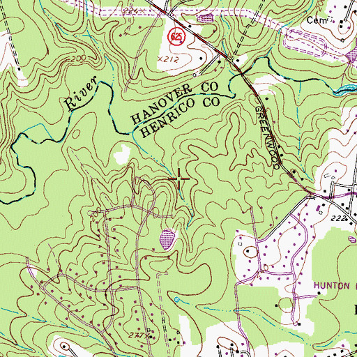 Topographic Map of Meadow Farm Museum, VA