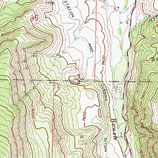 Topographic Map of Staton and Cissna Ditch, CO