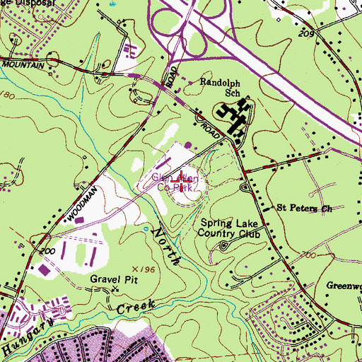 Topographic Map of North Run Park, VA