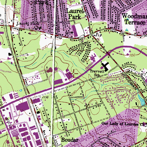 Topographic Map of Parham Forest Business Park, VA