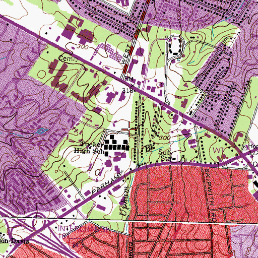 Topographic Map of Saint Martins Episcopal Church, VA