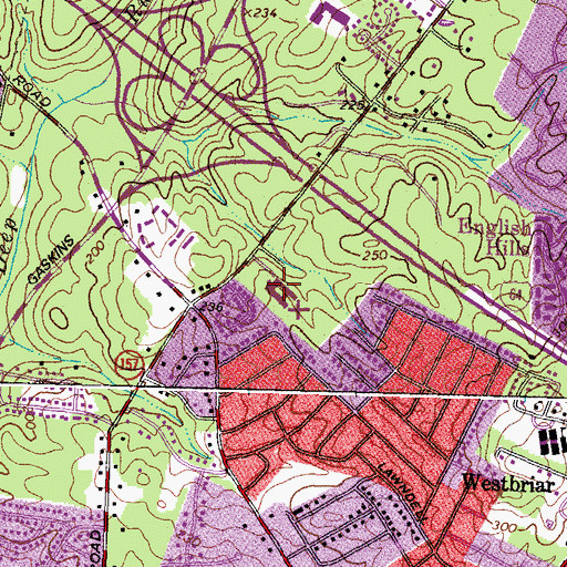 Topographic Map of University Park Hospital, VA