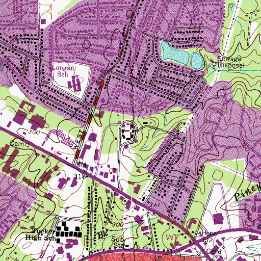 Topographic Map of Virginia Home for Boys, VA