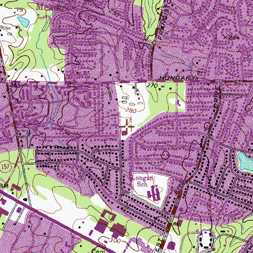 Topographic Map of West End Alliance Church, VA