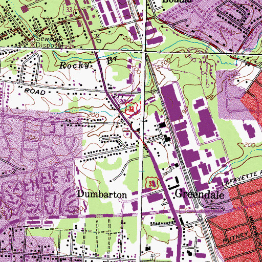Topographic Map of Bonnie Brae Church of Christ, VA