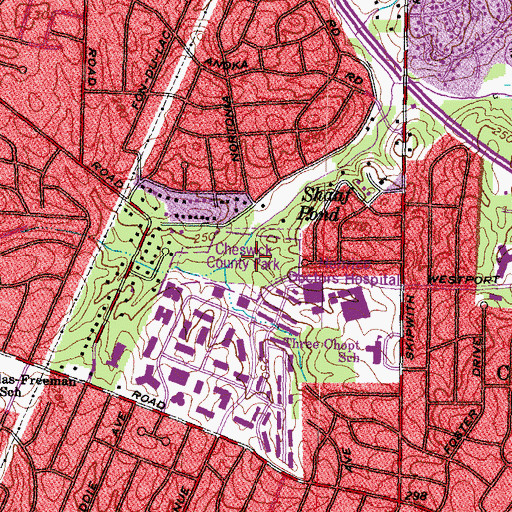 Topographic Map of Cheswick Park, VA