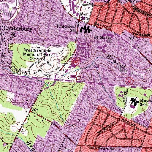 Topographic Map of Gaskin Road Plaza Shopping Center, VA