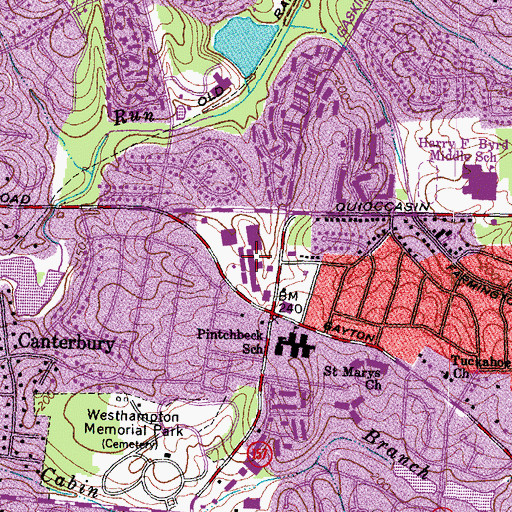 Topographic Map of Gayton Crossing Shopping Center, VA