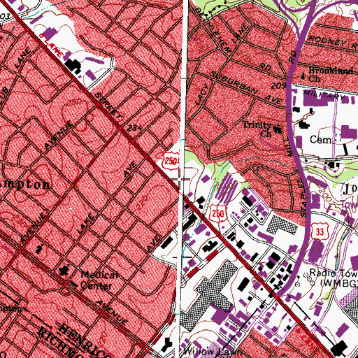 Topographic Map of Goodhope Church (historical), VA