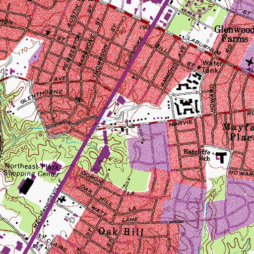 Topographic Map of Gospel Baptist Church, VA