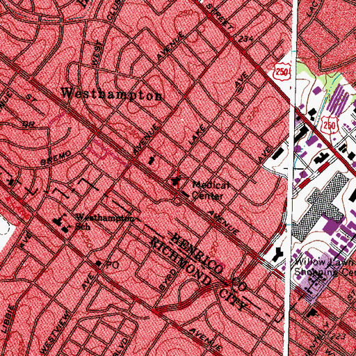 Topographic Map of Holy Comforter Episcopal Church, VA
